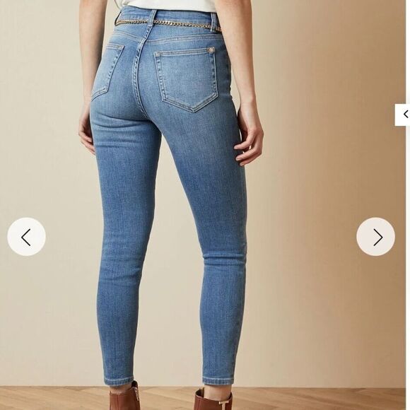Ted Baker London Jeans Size 30 Ankle Skinny Denim Starel Light Wash Stretch - Picture 16 of 16